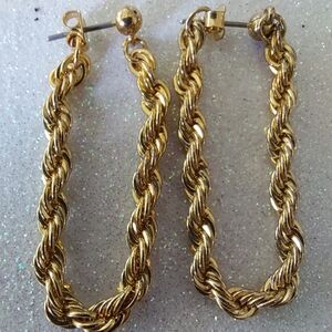 Goldtone Rope Earrings